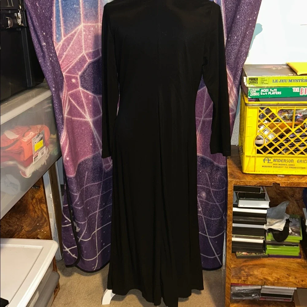 HP🎊🎊Elegant Black Button-Down Duster and Pant set - Picture 3 of 8